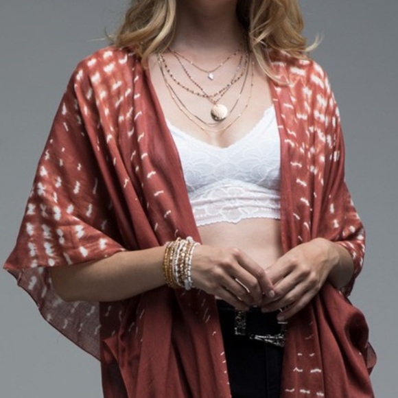 Last 1 New Mediterranean Tie-Dye Kimono Cardigan - Picture 4 of 5